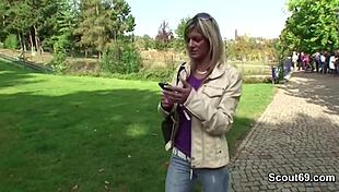 Two boys seduce stranger girl to fuck in park for money.