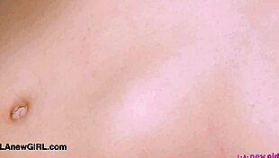 Attractive brunette model shows her sexy body