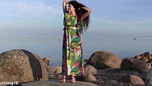 Norma A Masturbates Sensually on Baltic Beach