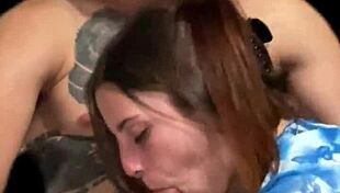 Testing stepsister's throat with deepthroat and handjob