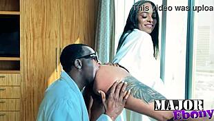 I passionately slam Ava Valentina's soaking cunt against the window