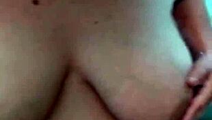 Couple masterbates, she sucks his cock, they hump until he cums on milf body!