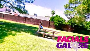 Sera Ryder lets Kyle glaze her face