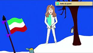 Art academy home studio - teen girl peeing standing up 😲