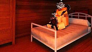 Roblox elf slut takes daddys big girthy cock inside of her tiny 18+ body