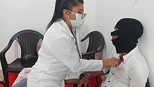 Horny Female Doctor Fucks Patient in Hospital, Tits Bouncing During Full Sex Video