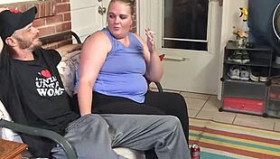 cheating wife caught giving neighbor blowjob while smoking