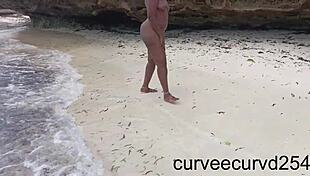 Extreme Public Flashing Made Uber Driver Touch Pussy Till Squirt And Orgasm On Beach