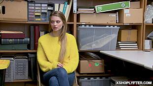 Big Tits Teen Spread on Table Getting Rammed in Office