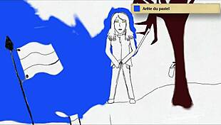 Art academy home studio - teen girl peeing standing up 😲