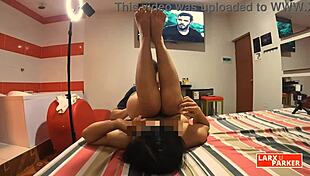 Room casting 8 perla lets her ass licked with legs spread wide and tongue deep inside