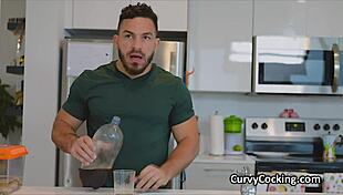 Big juicy titty teen pleases yogi's massive dick during workout