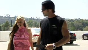 blonde rachel solari's big boobs bounce wildly on couch