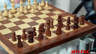 Mylfex Chess Master Engages in Sensual Activity with Mom and Step-Daughter