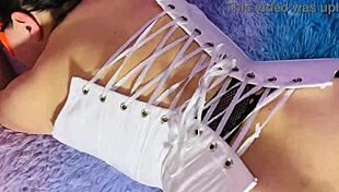 Curvy Mexican neighbor's wife gets fucked doggystyle like a bitch in sheer lingerie, loving every rough thrust.