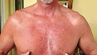 Pervy Papifacheros' Nipples Dial Up His Hard Dick