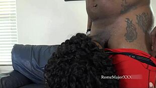 rome major pounds brandi foxx's big ass pussy and hairy clit before church