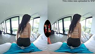 18yr latina teen blasts her first vr porn shoot hard