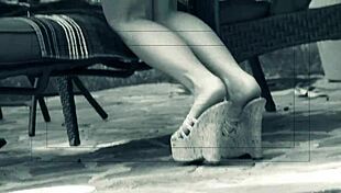 Outdoors Sunny Day Aubrey Adams Rubs Pussy in Heels Before Monster Cock Fuck Frenzy