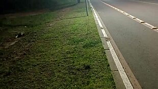 trans brazilian captain pia unloads cum on ass after car anal fuck