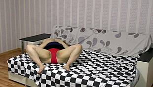 Why did the milf masturbate? She gets punished with all holes fucked