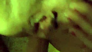 Wife spreads tight pussy and ass for hard toy fucking and deep penetration