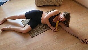 Hot yoga milf squirts a lot during messy session