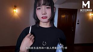 i couldn't resist inviting my cute landlady over for wild asian sex