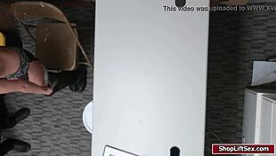 Officer catches busty shoplifter fucks her rough missionary