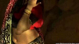 Sensual indian beauty dances solo romantically