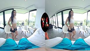 18yr latina teen blasts her first vr porn shoot hard