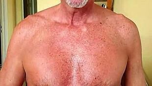 Pervy Papifacheros' Nipples Dial Up His Hard Dick