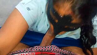 Indian bhabhi takes big cumshot in mouth after deepthroat