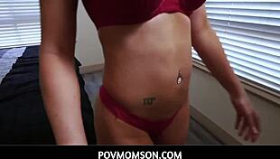 Milf Stepmom Fucks Stepson For Buying Sexy Lingerie!