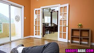 Cute Stepdaughter Sucks Stepdad in POV Taboo Scene