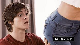 Nympho stepmom sofie marie fucks with her virgin stepson