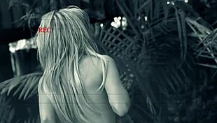 Outdoors Sunny Day Aubrey Adams Rubs Pussy in Heels Before Monster Cock Fuck Frenzy