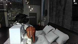 Prostitute bends over doggystyle for intense game pounding in heated encounter