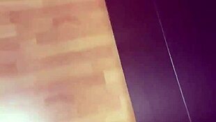 girl's early morning barefoot tease with smelly nylon socks fetish