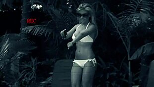 Outdoors Sunny Day Aubrey Adams Rubs Pussy in Heels Before Monster Cock Fuck Frenzy