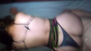 Girlfriend sucks cock then bends over in bikini for doggystyle pounding with friend