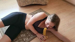 Hot yoga milf squirts a lot during messy session