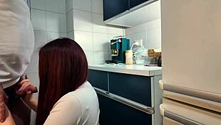 Beautiful Slut in Leather Skirt Fucked at Flat