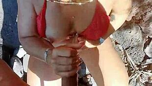 Teresa Jones kicks off her porn career with a verification video as an amateur milf prostitute in public outdoor settings