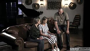 Husband Shares Busty Stranger with Wife in Steamy Bedroom Encounter