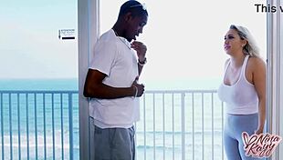 curvy nina kayy bounces her juicy ass on that big black cock 😍💦 cumshot facial finale