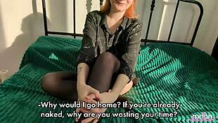 Lost at strip cards russian teen 18+agers have sex for first time with dirty talk