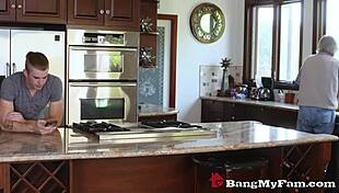 Stepson fucks hot blonde stepmom Katie Morgan