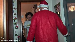 Italian Milfs Take Double Penetration Cum and Squirting Orgy at Christmas