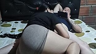 Pretty College Girl With Beautiful Pussy Gets Horny In Stepfather's Bedroom